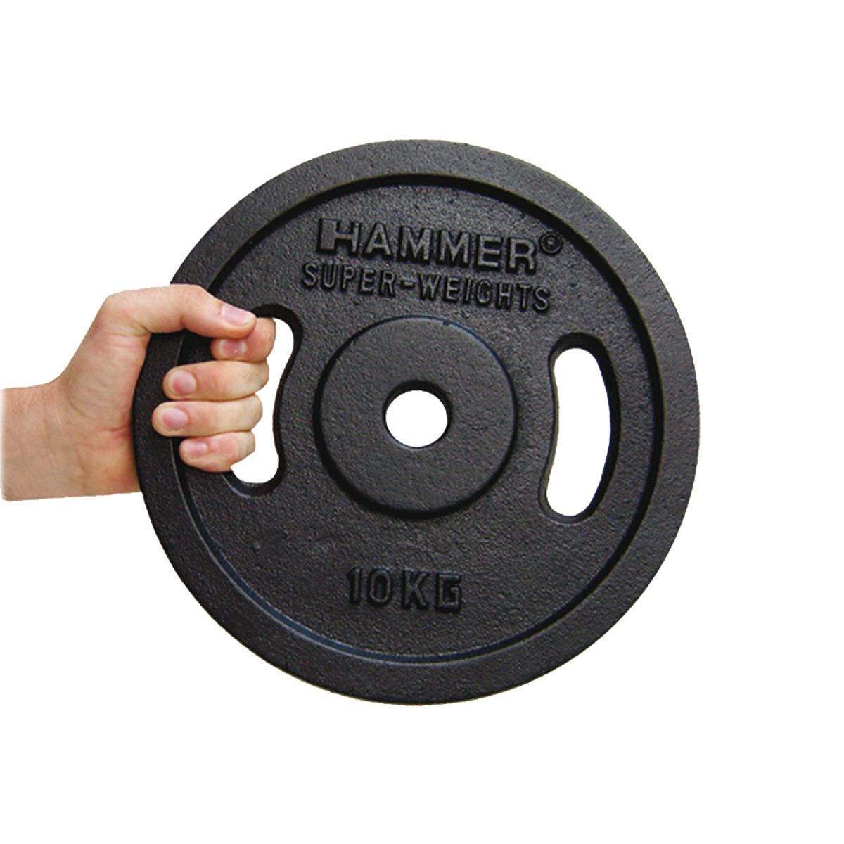 Image of HAMMER Hantelscheiben Gewichtsscheiben 2x 5 kg - schwarz